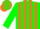 Silk - Green & orange stripes, green sleeves