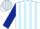 Silk - White, light blue stripes on body, dark blue sleeves