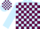 Silk - Light blue and maroon check, light blue sleeves