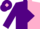 Silk - Purple and pink diagonal halves, pink 'j/b' on purple diamond, pink and purple opposing sleeves