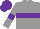 Silk - Grey body, purple hoop, grey arms, purple armlets, purple cap