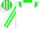 Silk - White, green shamrock, green collar & epaulets, white sleeves, green stripes