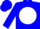 Silk - Blue, blue 'p' on white ball, blue cap