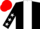 Silk - Black, white stripe, black sleeves, white stars, red cap