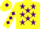 Silk - Yellow, purple stars, diamonds on sleeves, yellow cap, purple diamond