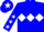 Silk - Blue body, white triple diamond, blue arms, white stars, blue cap, white star