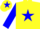 Silk - Yellow body, blue star, blue arms, yellow cap, blue star