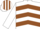 Silk - White, brown chevrons, striped cap
