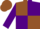 Silk - Brown and purple (quartered), purple sleeves, brown cap