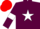 Silk - Maroon, white star and armlets, red cap