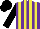 Silk - PURPLE and YELLOW stripes, BLACK sleeves and cap