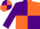 Silk - Purple and orange quarters, purple sleeves
