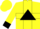 Silk - Yellow, black frame, black b/j, black triangle hoop, black panel, black cuffs