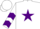 Silk - White, purple 'c/s', purple star arch, purple '4p' & chevrons on sleeves, white cap