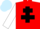 Silk - RED, black cross of lorraine, white sleeves, light blue cap