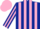 Silk - Dark Blue Body, Pink stripes, Dark Blue sleeves, pink stripes, Pink Cap