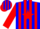 Silk - Blue, red star, red stripes on sleeves