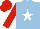 Silk - Light blue, white star, red sleeves and cap