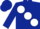 Silk - Dark blue, large white spots