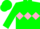 Silk - Hunter green, pink diamond belt