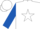 Silk - White, royal blue 'l6', white star stripe on royal blue sleeves, white cap