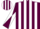 Silk - Maroon and White stripes, diabolo on sleeves