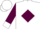 Silk - White, white 'ge' in maroon diamond, white cuffs on maroon sleeves