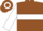 Silk - Brown, brown '3' on white yoke, white hoop on sleeves