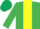 Silk - EMERALD GREEN, YELLOW stripe, DARK GREEN cap