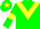 Silk - Green body, yellow chevron, green arms, yellow armlets, green cap, yellow star