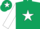 Silk - Dark green body, white star, white arms, dark green chevron, dark green cap, white star