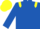 Silk - Royal blue, yellow circled 'tt', yellow epaulets, royal blue and yellow cap