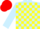 Silk - Light blue and yellow check, red cap