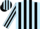 Silk - Light blue, black stripes