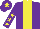 Silk - Purple, yellow stripe, purple sleeves, yellow stars, purple cap, yellow star