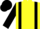 Silk - Yellow, black braces, yellow and black checkered sleeves, black cap