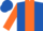 Silk - Royal blue, orange panel & sleeves, royal blue cap