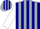 Silk - Navy blue and silver stripes, red tie, white sleeves