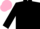 Silk - Black, pink spot, black sleeves, pink cap