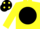 Silk - Yellow, black disc, black cap, yellow spots