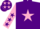 Silk - Purple, pink star, pink sleeves, purple stars, purple cap, pink stars
