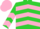 Silk - Lime, pink chevrons, pink chevrons on sleeves, pink cap