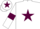 Silk - White, maroon star, armlets and star on cap