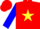 Silk - Red, yellow star, red hoops on blue sleeves