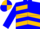 Silk - Blue, Gold Chevrons, Gold And Blue Quartered Sleeves