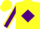 Silk - Yellow, purple diamond, purple sleeves, yellow seams