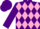 Silk - Purple, pink diamonds, purple cap