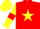Silk - Red, yellow star, yellow sleeves, red armlets, yellow cap