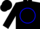Silk - Black, baby blue 'x', 'eec in circle on back