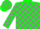 Silk - Green, gray blocks